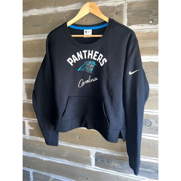 Nike NWT Carolina Panthers NFL WOMENS Fleece lined crew Neck Football - Picture 5 of 7